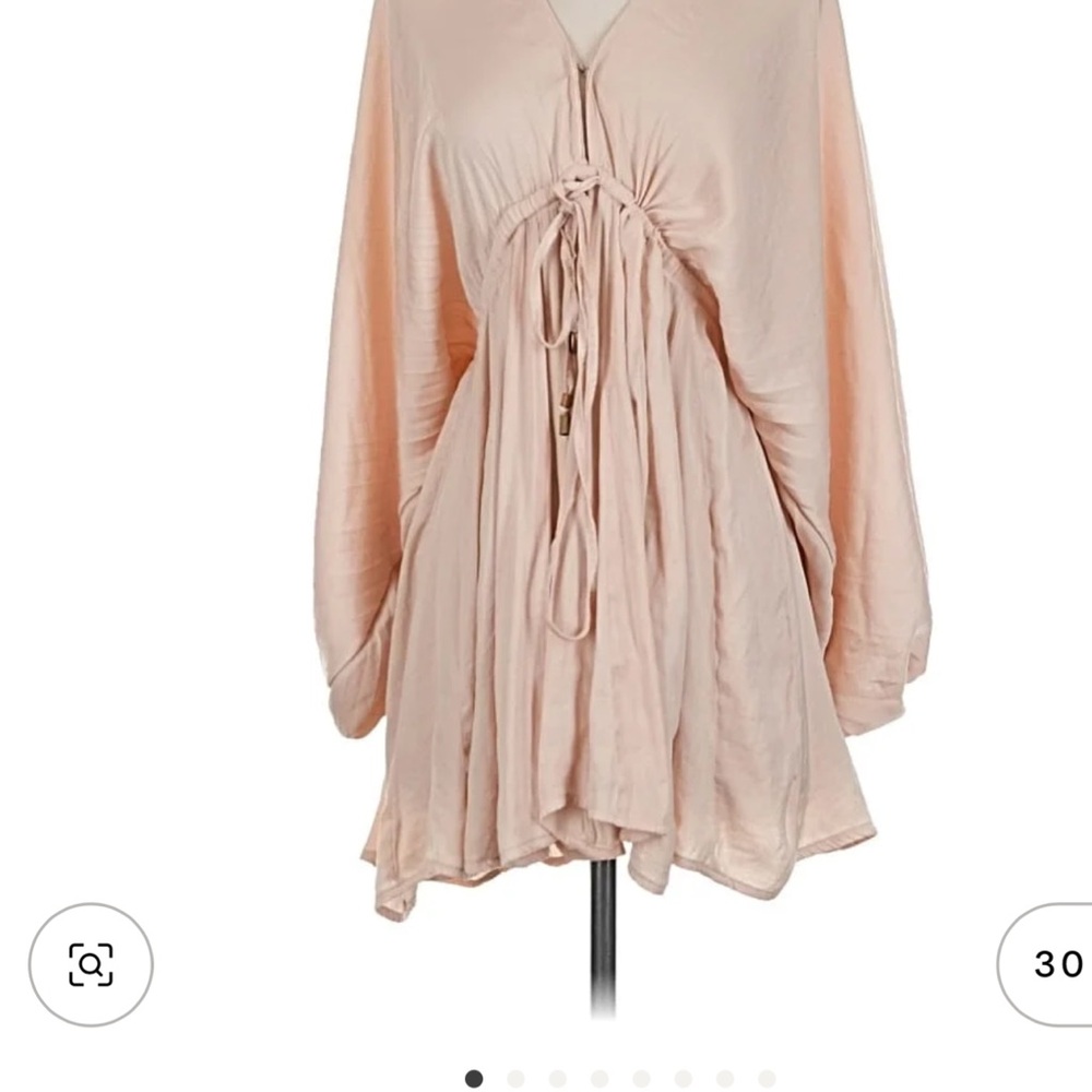 Free People Long Sleeve Dress in Light Pink